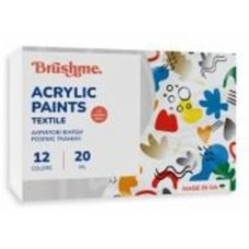Набор акриловых красок текстильных металлик 12 шт. 20 мл Brushme