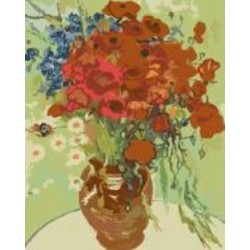 Набор для творчества со стразами на подрамнике маки и ромашки. Худ. Vincent van Gogh 40x50 см GoToArt