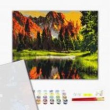 Картина по номерам Закат в горах 40x50 см Brushme