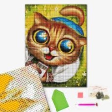 Алмазная мозаика Котик с ПВО ©Марианна Пащук 40х50 см Brushme