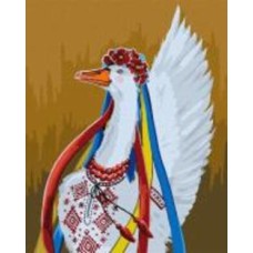 Картина по номерам Патриотическая гусыня 40х50 см 40x50 см Идейка