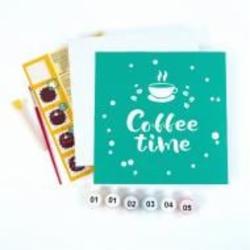 Набор для рисования красками с трафаретом Coffee Time 20х20 см Rosa Start