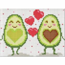 Алмазная мозаика Влюбленные половинки с голограммными стразами (AB) Идейка Алмазная мозаика Влюбленные половинки с голограммными стразами (AB) Идейка