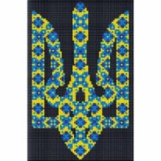 Алмазная мозаика Символ Украины с голограммными стразами (AB) Идейка