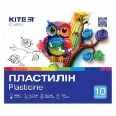 Пластилин восковый 10 цветов 200 г Classic (K-084) KITE