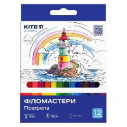 Фломастеры 12 шт. Classic K-447 KITE