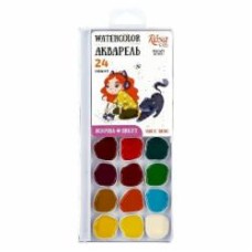 Набор акварельных красок Cats with a Girl 24 шт. 301208 Rosa Kids