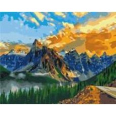 Картина по номерам Горный пейзаж 40x50 см Brushme