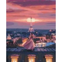 Картина по номерам Фантастический вечер в Париже 40x50 см Brushme