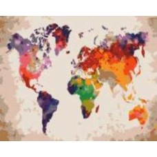 Картина по номерам Цветная карта 40x50 см Brushme