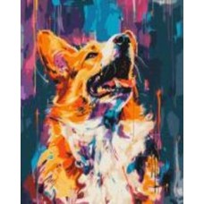 Картина по номерам Красочные корги 40x50 см Brushme