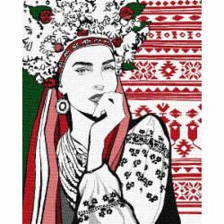 Картина по номерам Прекрасная украинка ©upillustration 40x50 см Идейка