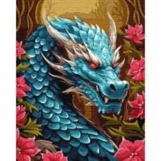 Картина по номерам Мощный дракон с красками металлик extra ©art_selena_uа 40x50 см Идейка