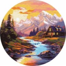 Картина по номерам Дом у реки ©art_selena_ua d39 см Идейка