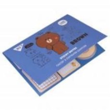 Блоки бумажные самоклеящиеся Line Friends в наборе 140 листов (7х20) YES