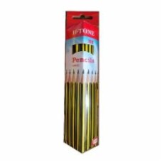 Карандаш графитный трехгранный с ластиком 12 шт. JJ30129 H-Tone