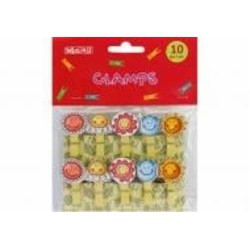 Прищепки декоративные Smile 10 шт. с веревкой MX62789 Maxi