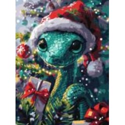 Картина по номерам Зелёная змея ©art_selena_ua 30x40 см Ideyka