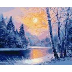 Картина по номерам Зимний вечер 40x50 см Ideyka