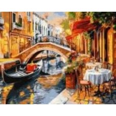 Картина по номерам Венецианская улица art selena ua 40x50 см Ideyka