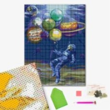 Алмазная мозаика Астронавт в море 40х50 см Brushme