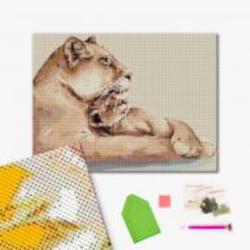 Алмазная мозаика Львиное сердце 40х50 см Brushme