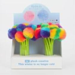 Ручка шариковая Brushme Разноцветный помпон