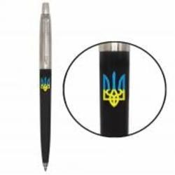 Ручка шариковая Parker Jotter Originals Ukraine Black Трезубец сине-желтый