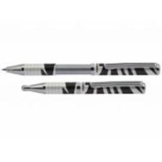 Ручка подарочная ZEBRA SL-F1 синяя РШ металлический корпус Slide Зебра с футляром