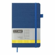 Книга для записей Tweed 125x195 мм 96 лист. клетка синий Buromax