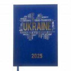 Дневник датированный UKRAINE темно-синий Buromax A5 2025 темно-синий
