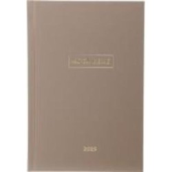Дневник датированный бежевый бумвинил 336 стр. линия Nota Bene A5 2025