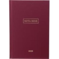 Дневник датированный бордо бумвинил 336 стр. линия Nota Bene A5 2025