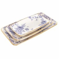 Набор блюд Alba ceramics прямоугольных Butterfly 3 предмета 769-004