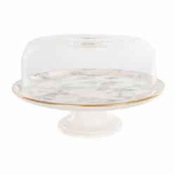 Блюдо на ножке Alba ceramics Marble 30 см 769-024