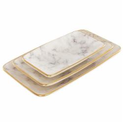 Набор блюд Alba ceramics прямоугольных Marble 3 предмета 769-027
