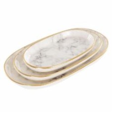 Набор блюд Alba ceramics овальных Marble 3 предмета 769-028