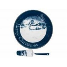 Блюдо для торта Lefard New Christmas 26 см с лопаткой 924-723