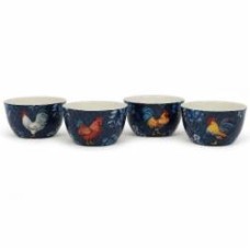 Набор пиал Certified International Петух Индиго 720 мл 4 шт. 37123-set
