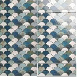 Плитка Mainzu Bellagio Escama Blu Decor 10x30 см