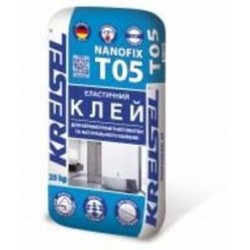Клей для плитки KREISEL и натурального камня эластичный (до 170°C) NANOFIX T05 25 кг