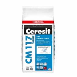 Клей для плитки и мозаики Ceresit CM 117 белый 5 кг