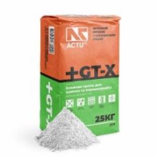 Клей для керамической плитки ACTU мта керамогранита ПРО, GT-X, 25 кг