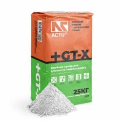 Клей для керамической плитки ACTU мта керамогранита ПРО, GT-X, 25 кг