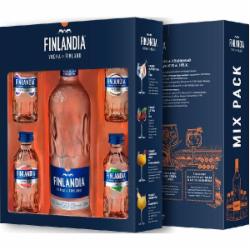 Водка Finlandia Classic + 4 вкусовые миниатюры 0,5 л