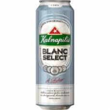 Пиво Kalnapilis Blanc Select светлое нефильтрованное ж/б 5% 0,568 л