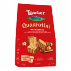 Вафли Loacker Квадратини Наполитане орех 125 г 8000380005918