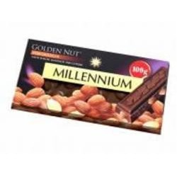 Черный шоколад Millennium Gold с целым миндалем 100 г