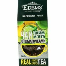Чай зеленый Edems Лайм / Мята с кусочками 100 г