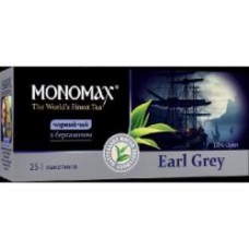 Чай черный Мономах листовой цейлонский с ароматом бергамота EARL GREY 25 шт.